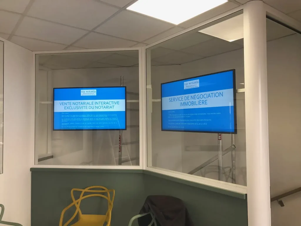 Ecrans intérieurs pour cabinet notarial