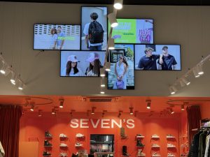 écrans intérieurs pour la boutique SEVEN'S à Aix en Provence